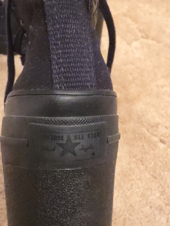 Converse Women's Platform High-Top Boots in Dark Navy - Picture 4 of 7